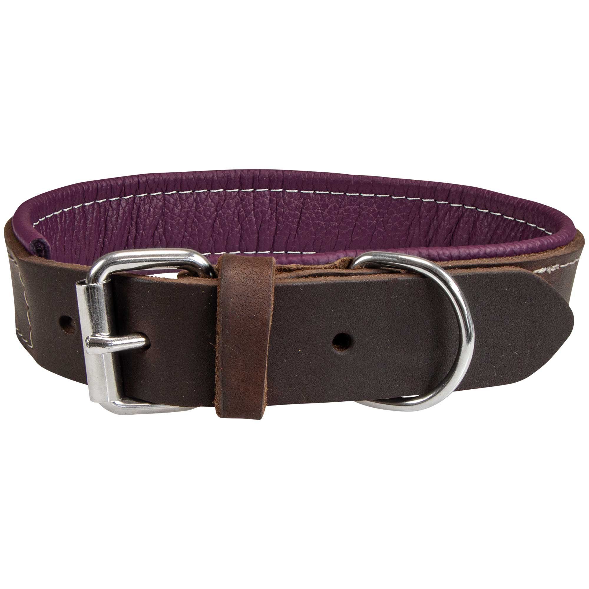 Schecker Hunde-Halsband Schecker Hunde Halsband Moorfeuer - braun-violett, Echtleder, Deshalb halten wir bei diesem hochwertigen Artikel allerhöchste Qualitäts- und Sicherheitsnormen für erforderlich.