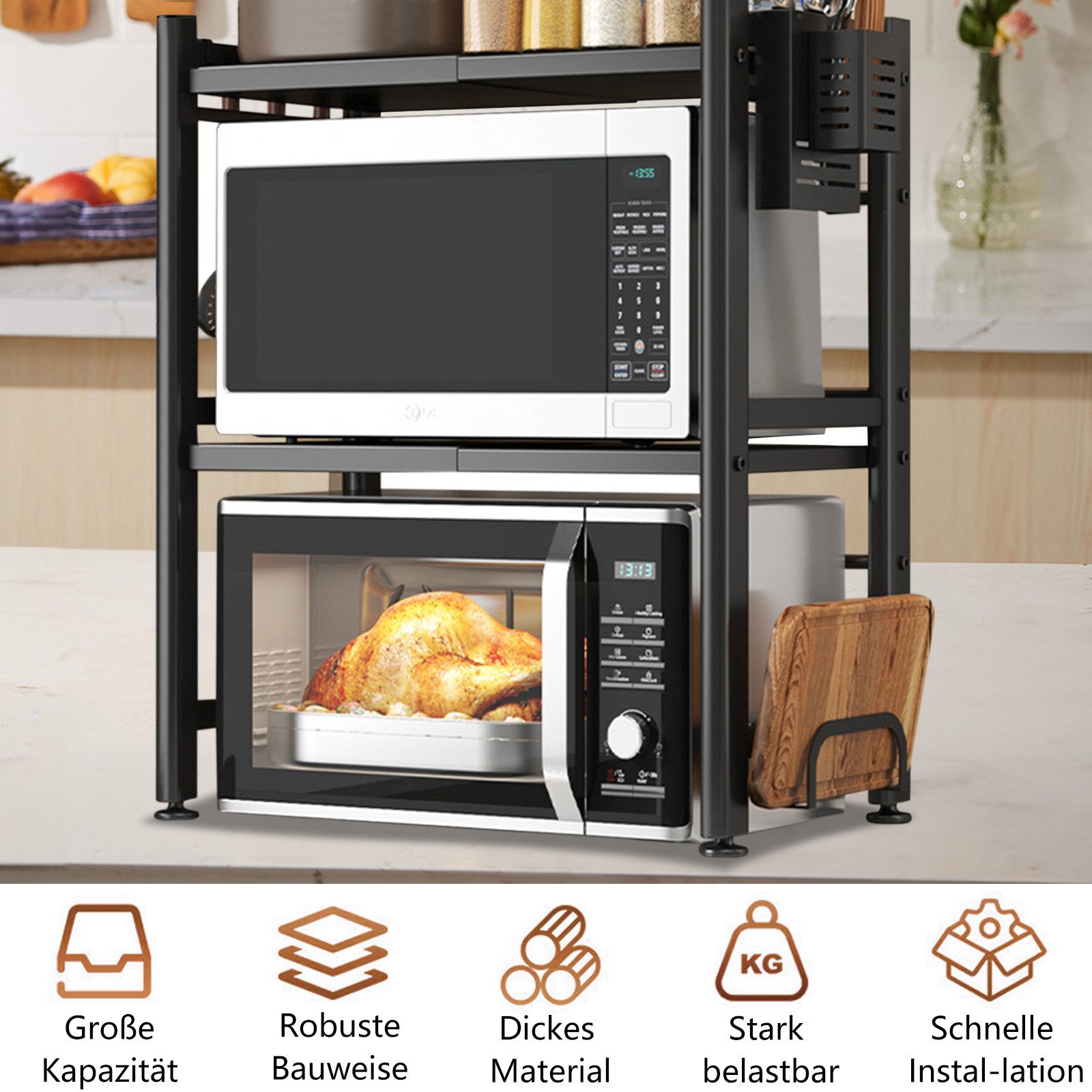 TWSOUL Küchenregal Mikrowellen Regal, Flexibel Ausziehbar von 40-64cm, mit günstig online kaufen