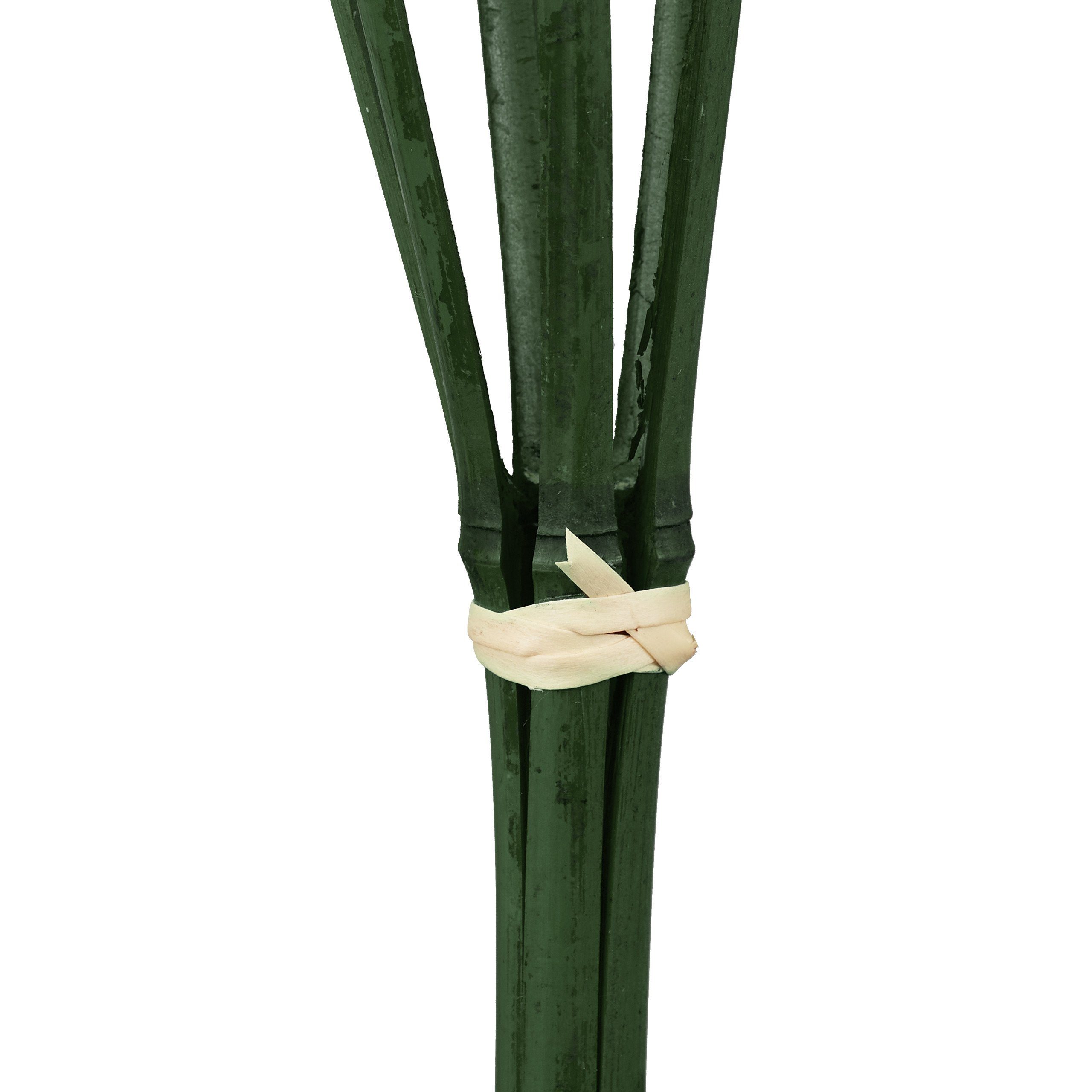Grün Set Bambus, Grün 10er Gartenfackeln relaxdays Schwarz Gartenfackel