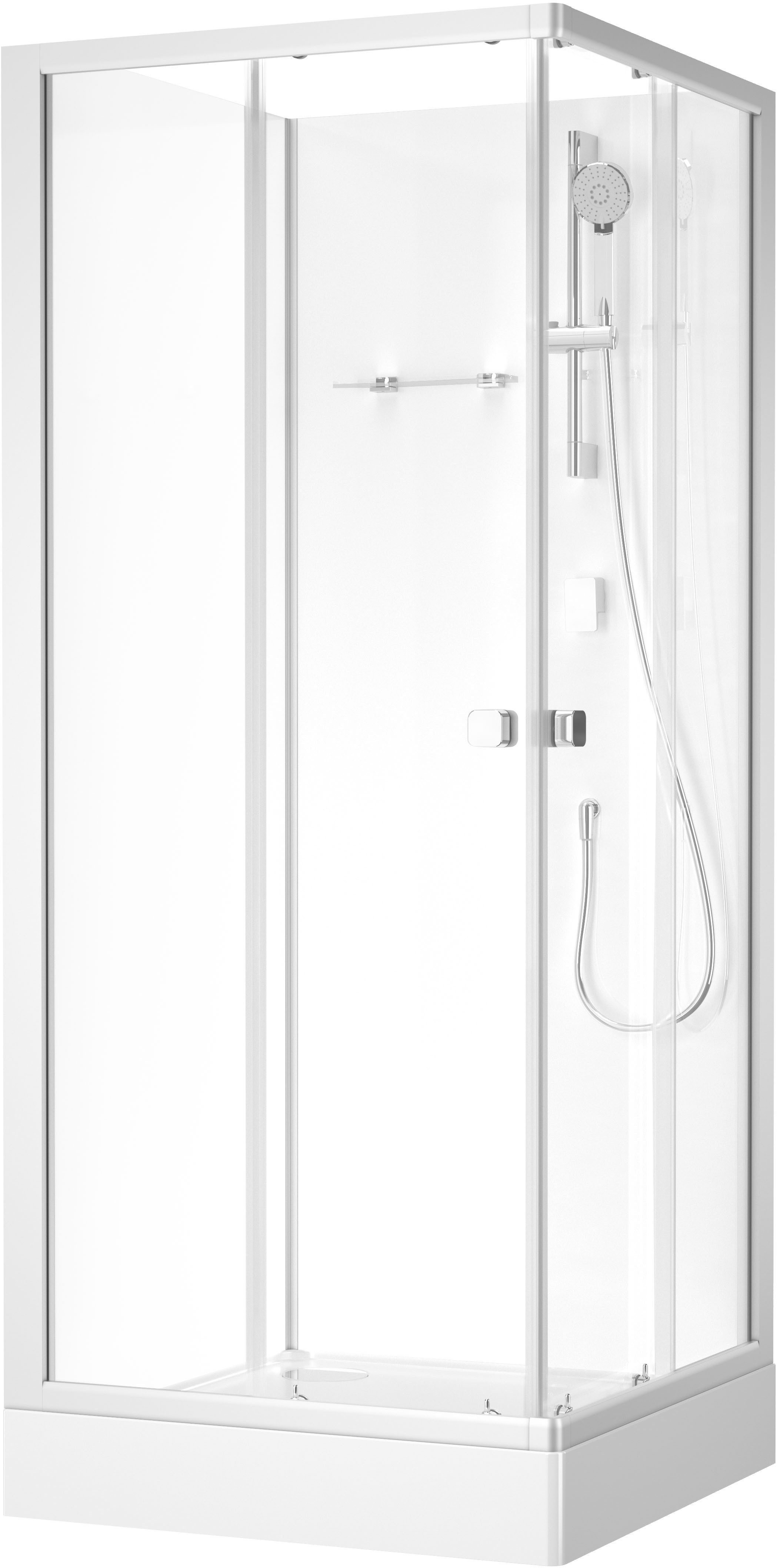Marwell Komplettdusche Fresh Shower Square, BxT: 85x85 cm, mit Eckeinstieg und Gleittüren