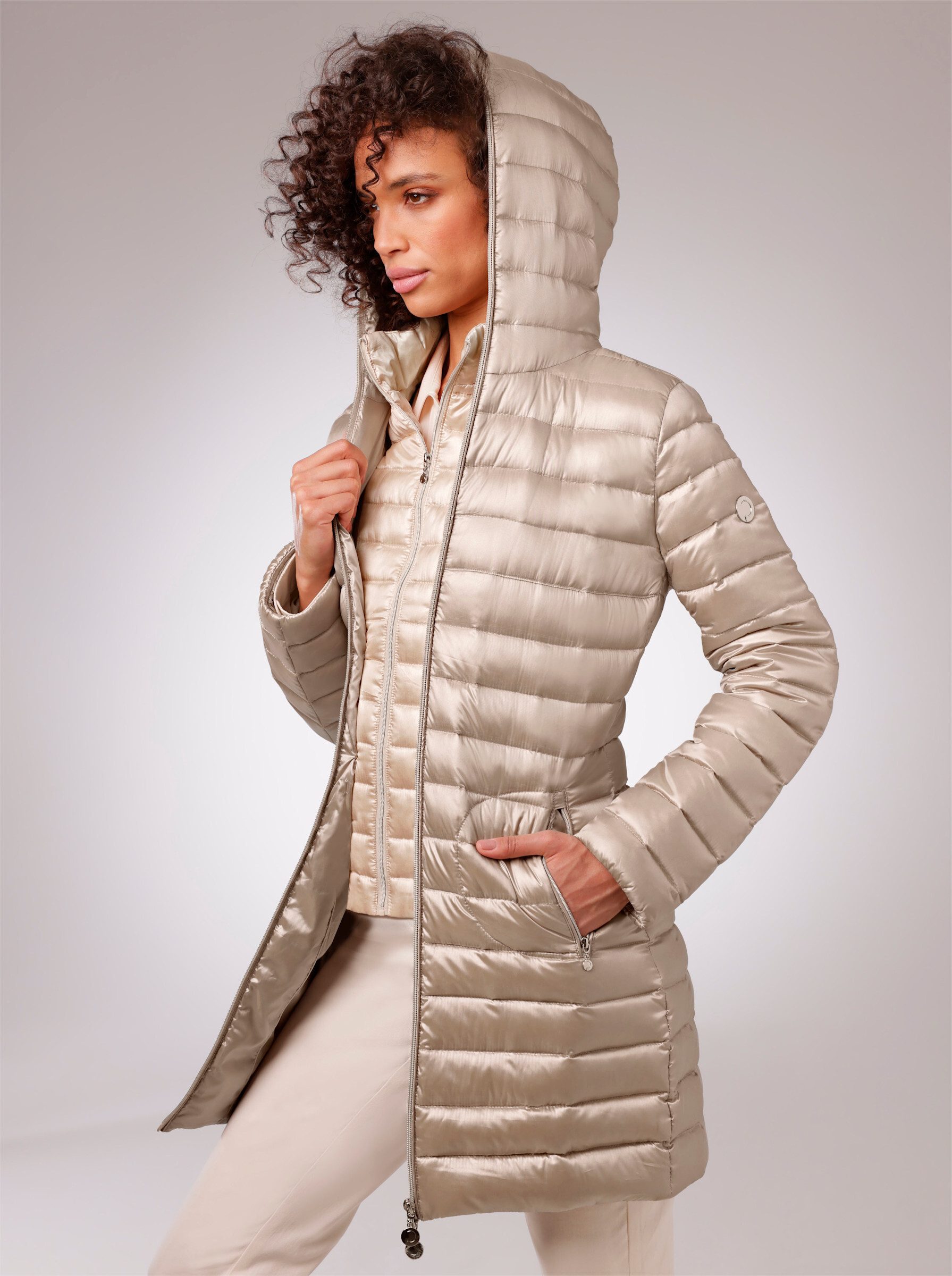 creation L Allwetterjacke Daunen-Steppjacke Langarm
