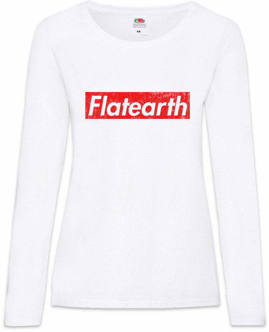 Langarmshirt Flat Earth I Damen Langarmshirt Society Symbol Sign Logo Insigina