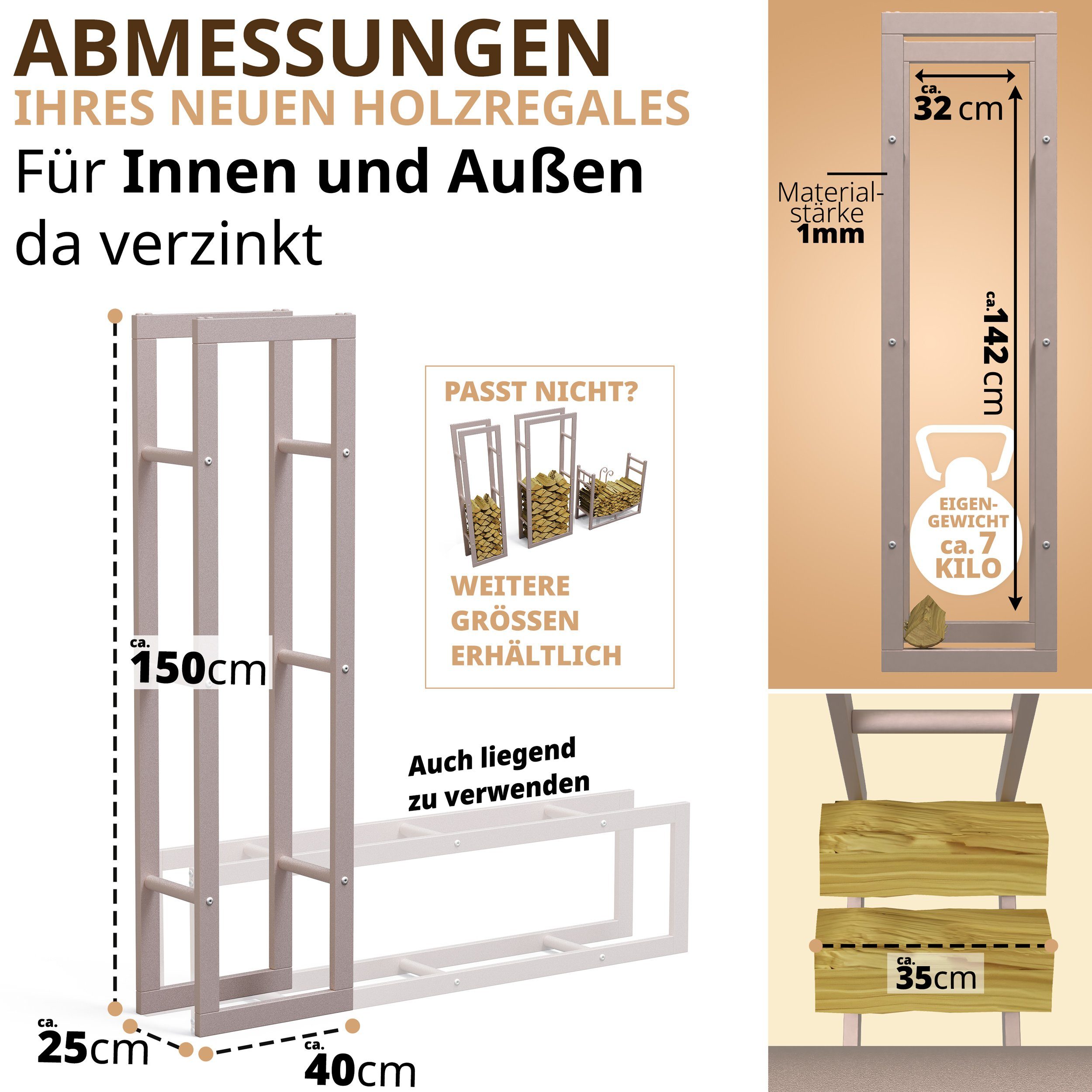 LAWA Living and Lifestyle Kaminholzregal Metall günstig online kaufen