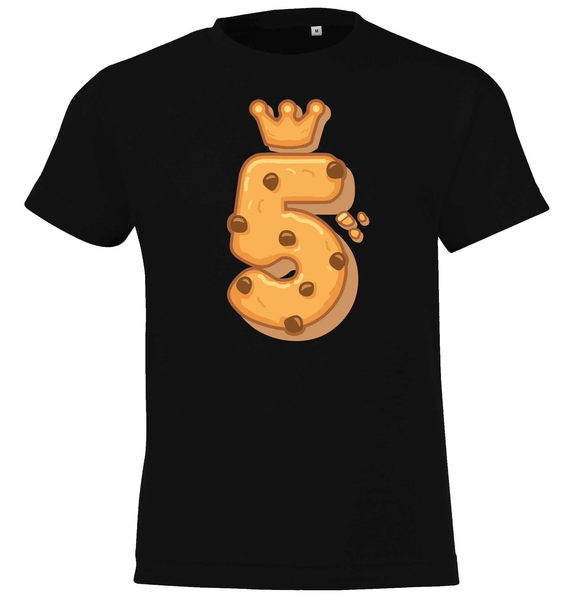 Youth Designz T-Shirt 5 Schwarz Alt Mädchen Jungen und Jahre Frontprint mit Geburtstags für lustigem T-Shirt