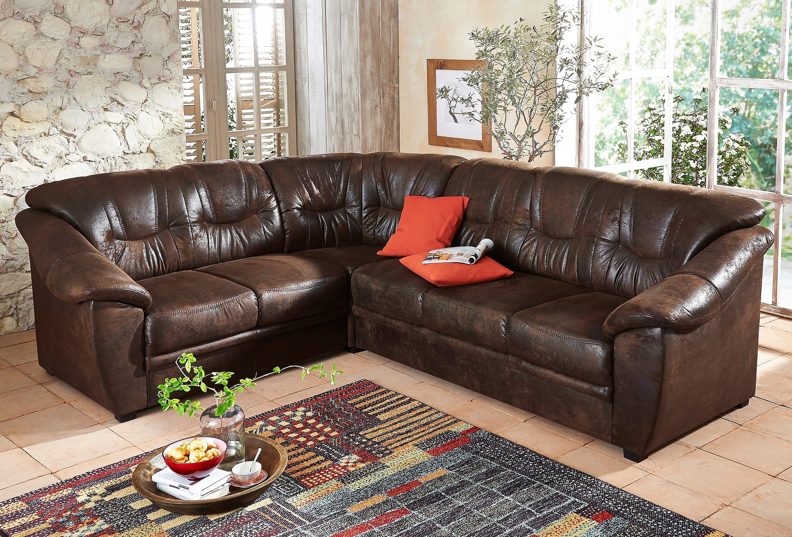 Home affaire Ecksofa "Savona L-Form, B: 262 cm" mit Federkern günstig online kaufen
