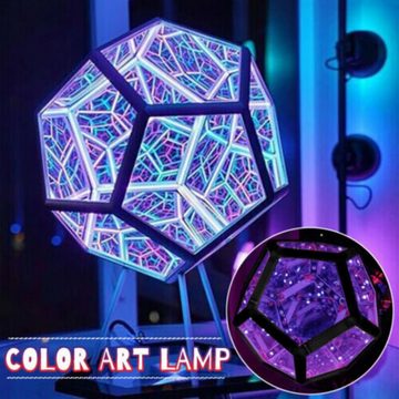 Gontence LED Nachtlicht Unendlichkeit Dodekaeder Farbe Kunst Licht kreative Dekoration Lampe, Unendlichkeitsdodekaeder, 3D-LED-Farbkunst-Nachtlicht, Sternenhimmellampe, USB