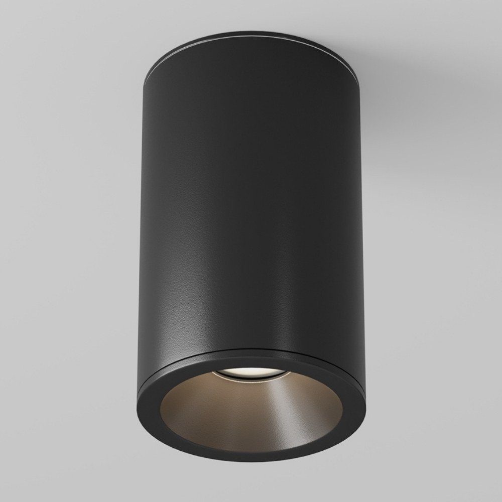 click-licht Spiegelleuchte Zoom Deckenaufbauleuchte IP65 in Nein, Badezimmer Lampen für keine Badleuchte, enthalten: Leuchtmittel 105mm, Badezimmerlampen, Schwarz das warmweiss, GU10 Angabe