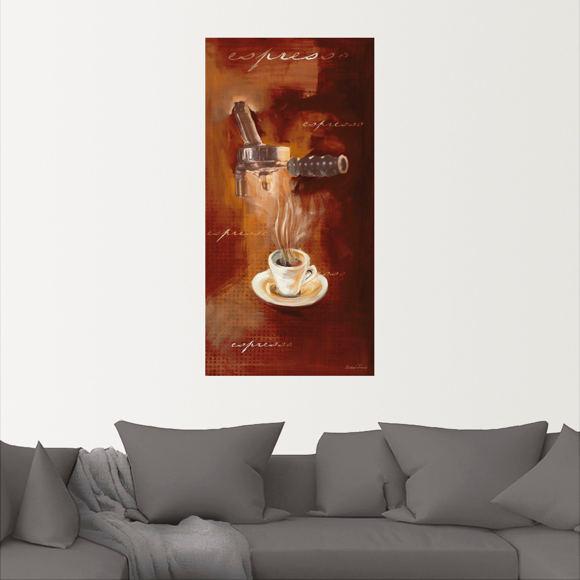 Espresso Leinwandbild, in (1 versch. Wandaufkleber St), Alubild, Getränke als I, Größen oder Wandbild Poster Artland