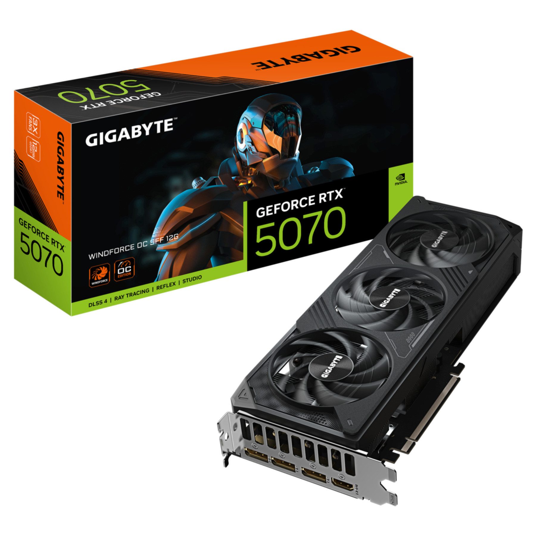 Gigabyte GeForce RTX 5070 WINDFORCE OC SFF 12G Grafikkarte - 12GB GDDR7, 192 Bi Grafikkarte
