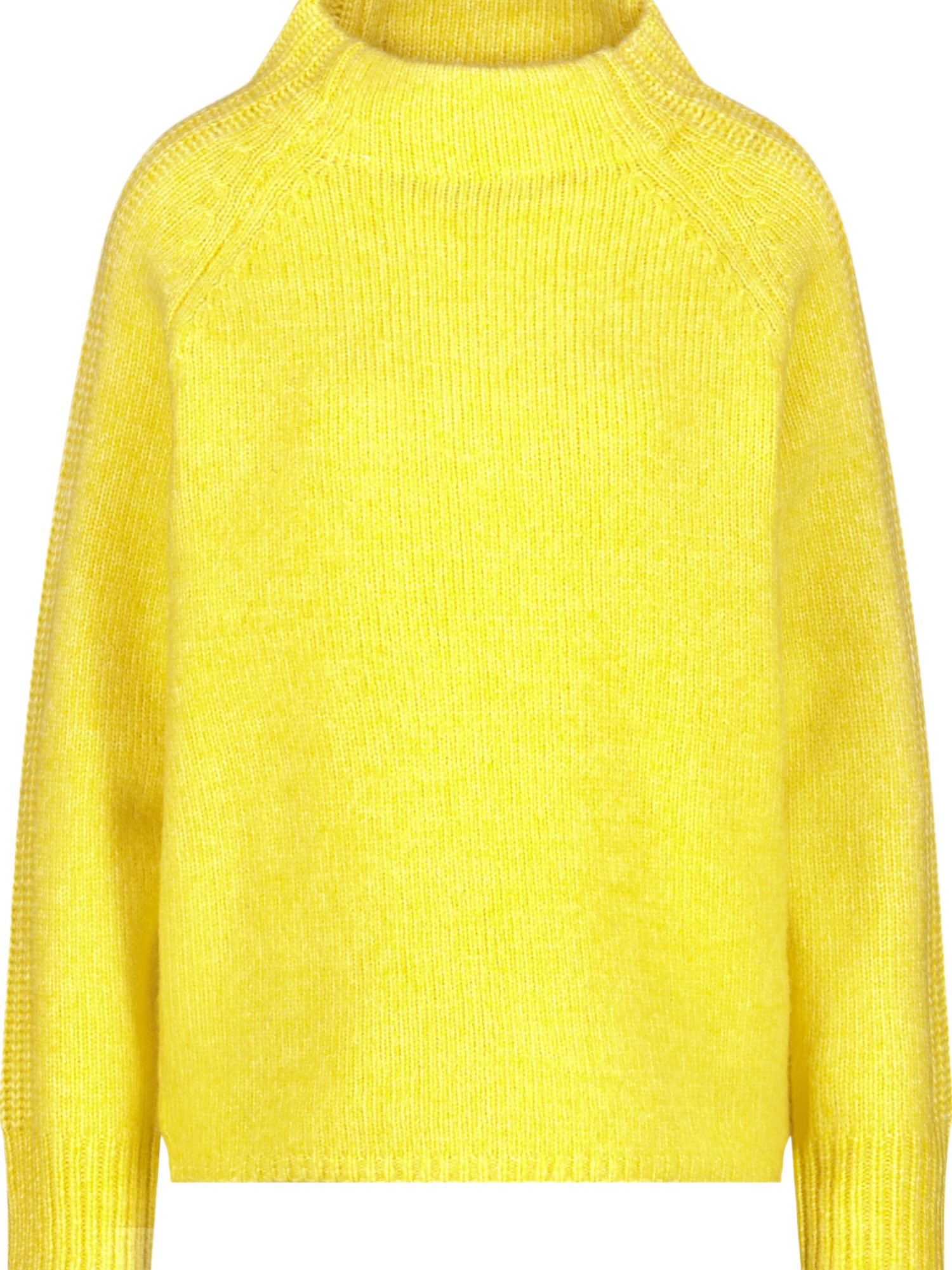 Monari Strickpullover gelb,Basic,Polyacryl,Unifarben,Stehkragen,Lang,Regular Fit