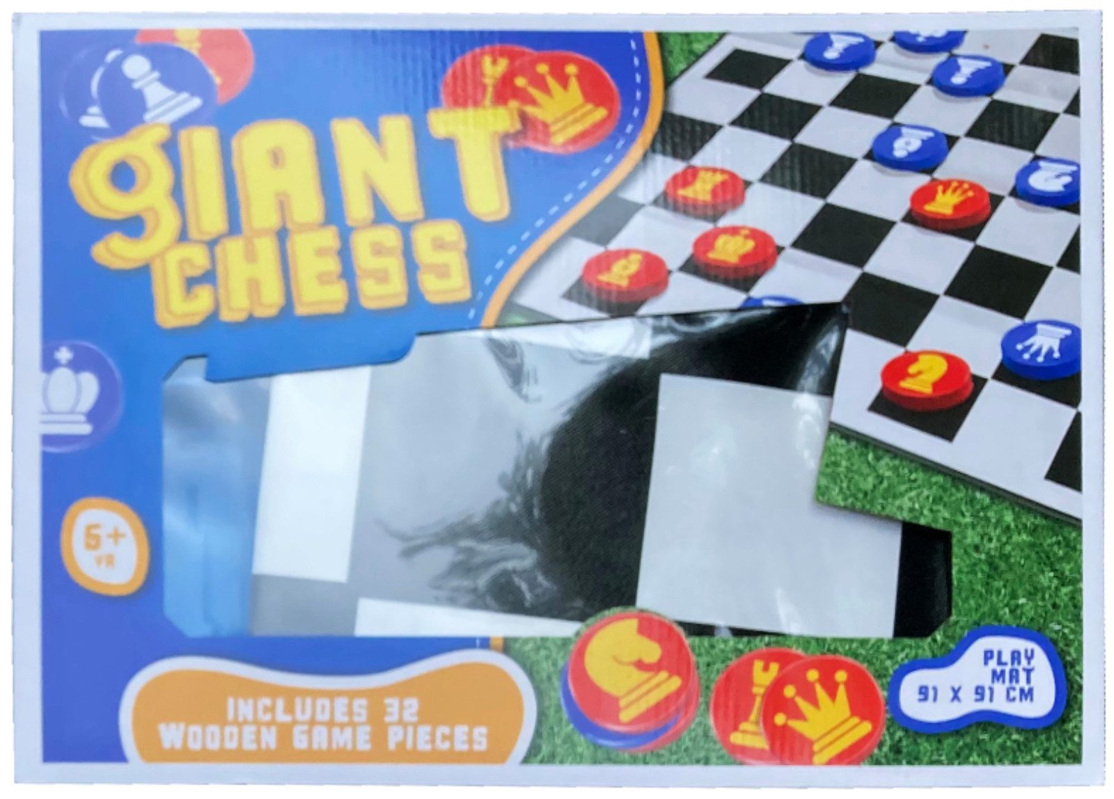 Koopman Spiel Bunt, Brettspiel, Schach Spiel, XXL, Gartenspiel, 91x91cm