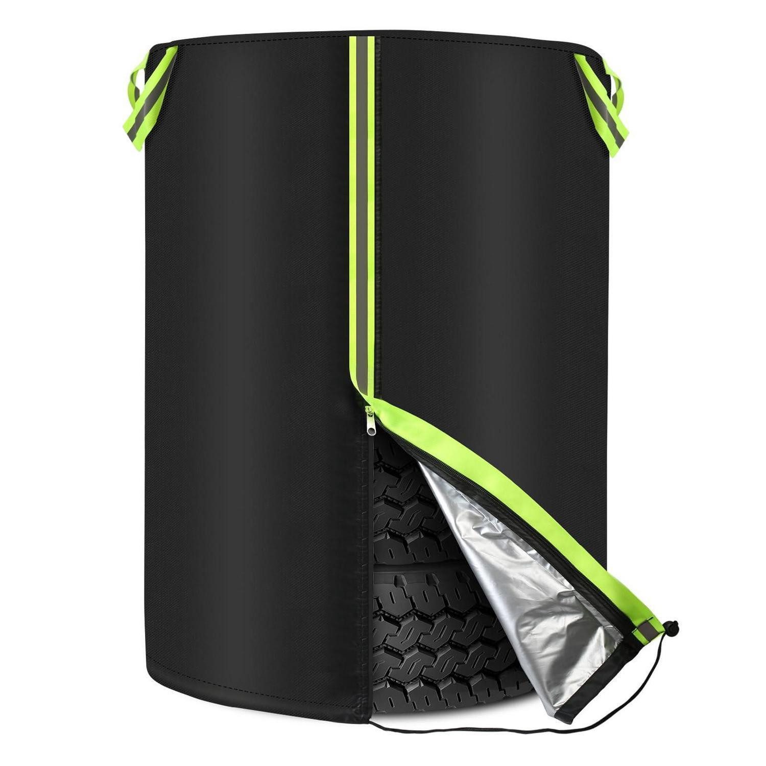LuxusKollektion Reifentasche Reifenabdeckung 4 Reifen 210D Reißverschluss Tunnelzug Ø80cm x H117cm
