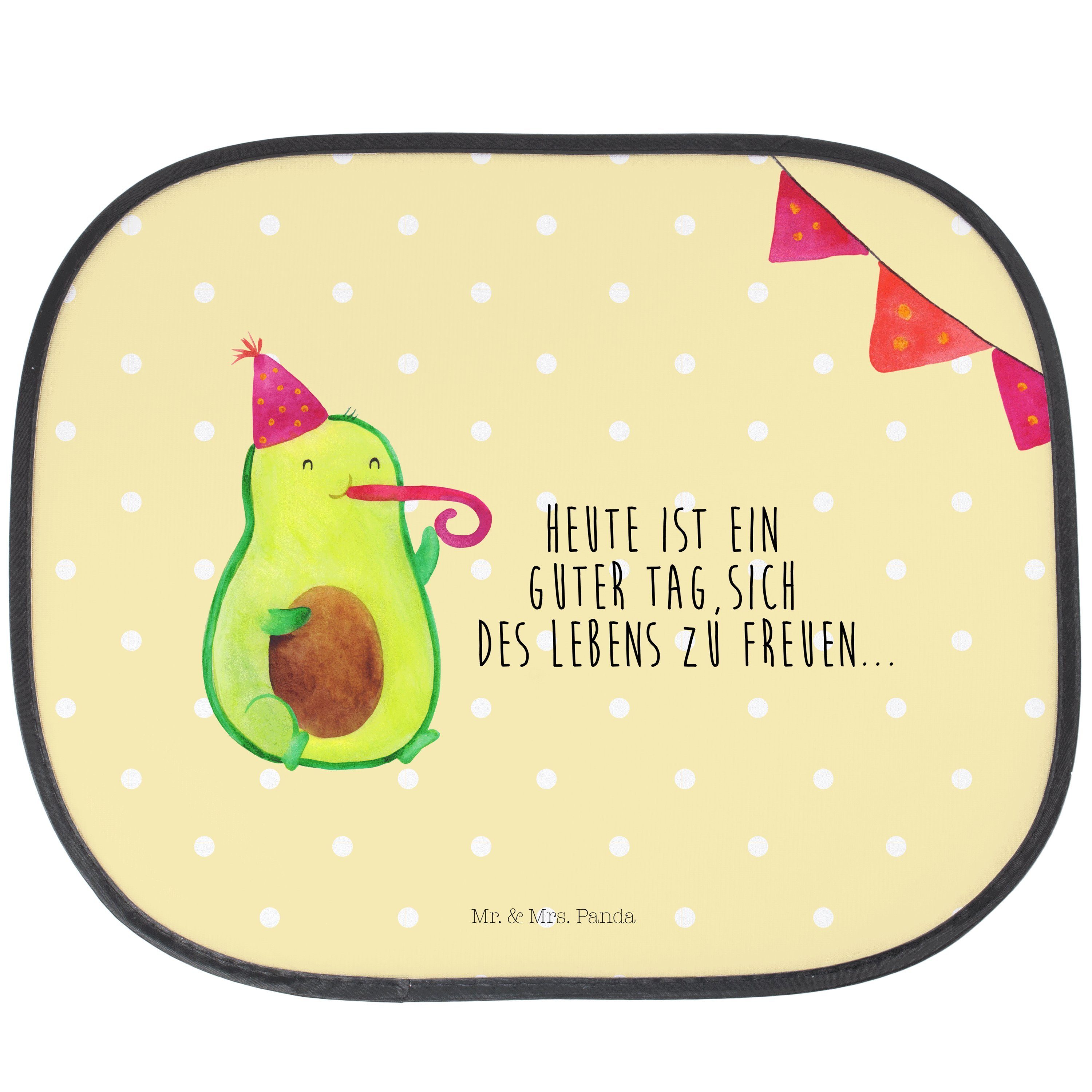 Seidenmatt Mr. Party Panda, - Avocado Pastell Gelb Sonn, Mrs. Happy Veggie, - & Geschenk, Birthday, Sonnenschutz