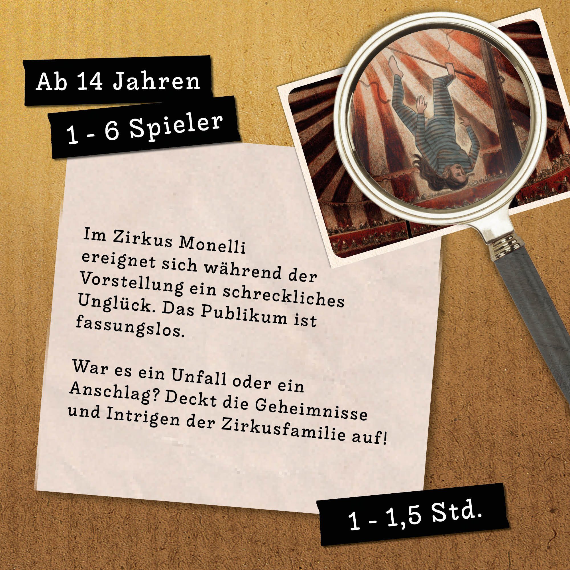 Hidden Games Tatort Spiel Ein Drahtseilakt, Krimispiel, Made in Germany