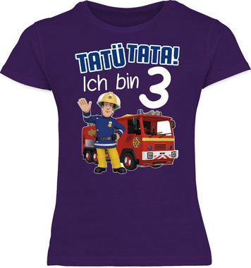 Shirtracer T-Shirt Tatü Tata! Ich bin 3 Feuerwehrmann Sam Mädchen