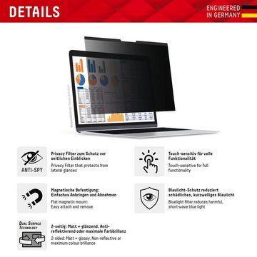 Displex Privacy Safe Blickschutzfilter für Apple MacBook Air 15, Displayschutzfolie, Blickschutzfolie