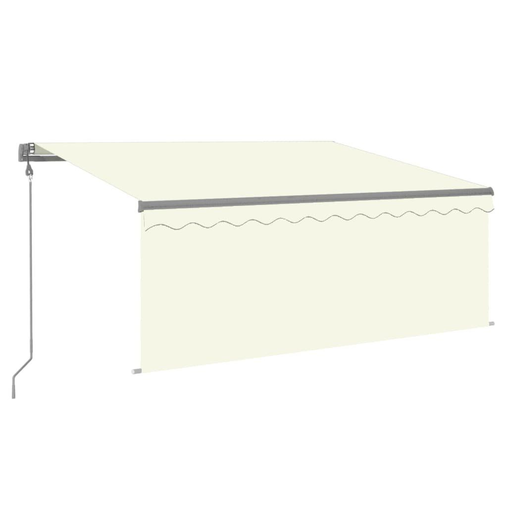 Thumbnail - furnicato Markise Automatisch Einziehbar mit Volant 3,5x2,5 m Creme (1-St)
