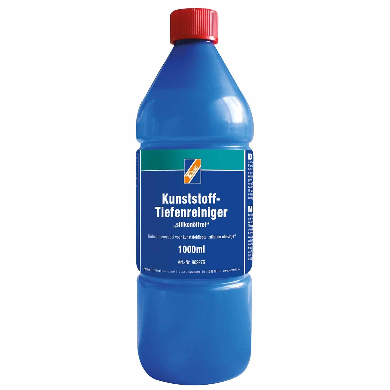 TECHNOLIT® Kunststoff-Tiefenreiniger silikonölfrei 1 L, Reifenpflege, Gummipflege Kunststoffreiniger