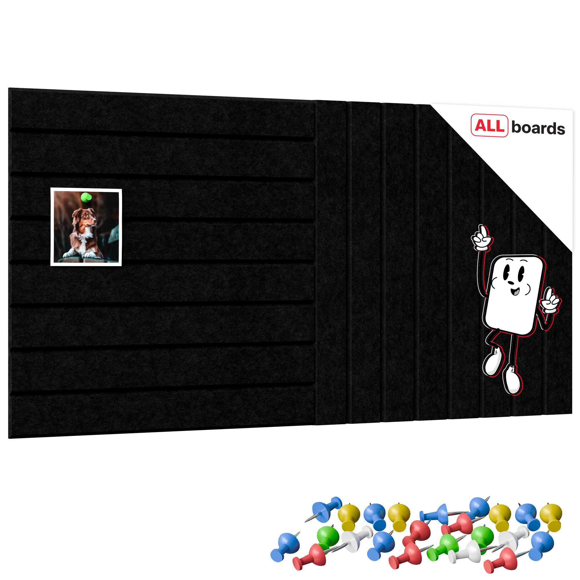 ALLboards Pinnwand ALLboards Filzpaneele, Filz-Korktafeln für die Wand