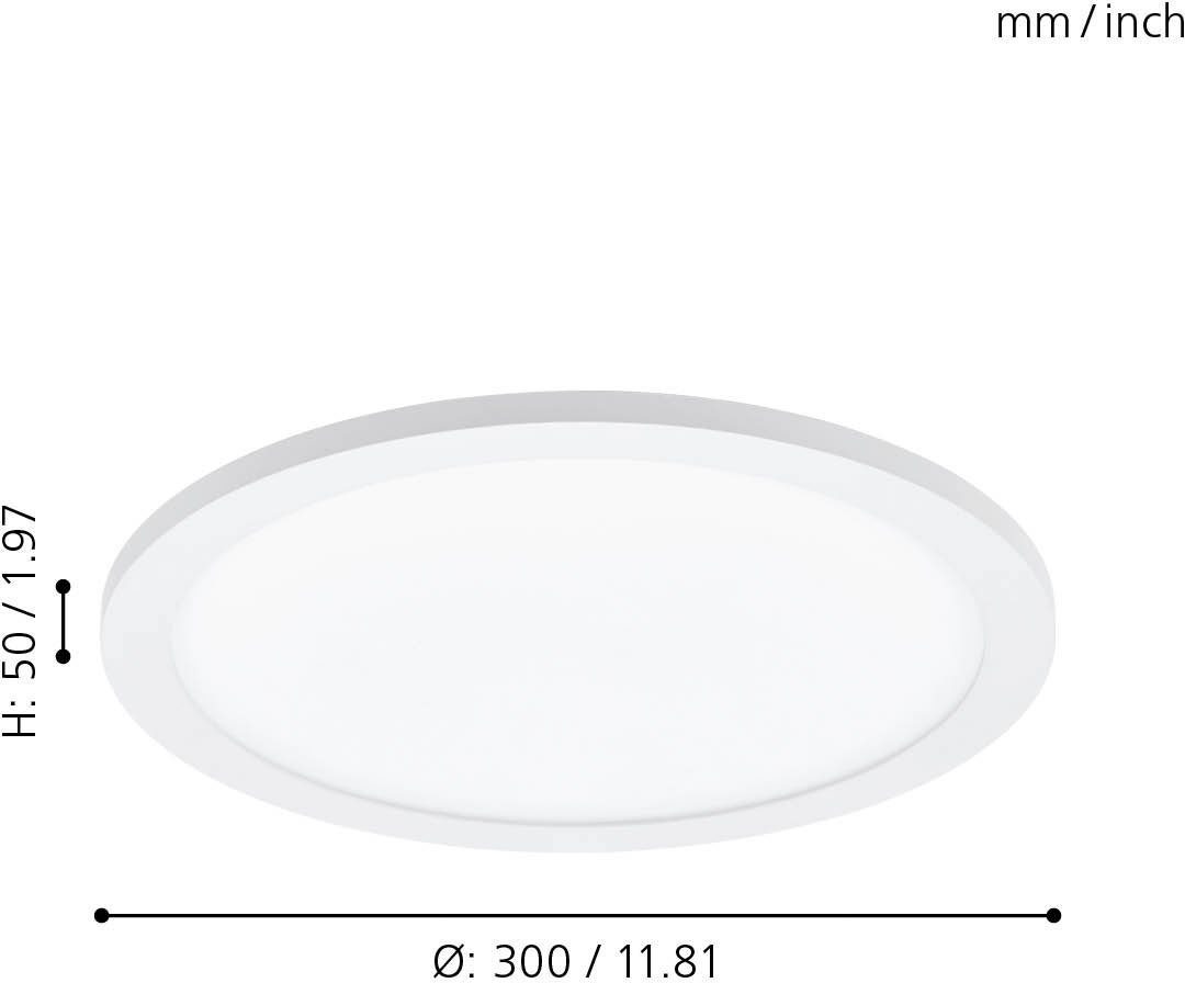 EGLO Deckenleuchte SARSINA, dimmbar, LED Durchmesser Neutralweiß, integriert, cm Dimmfunktion, fest 30