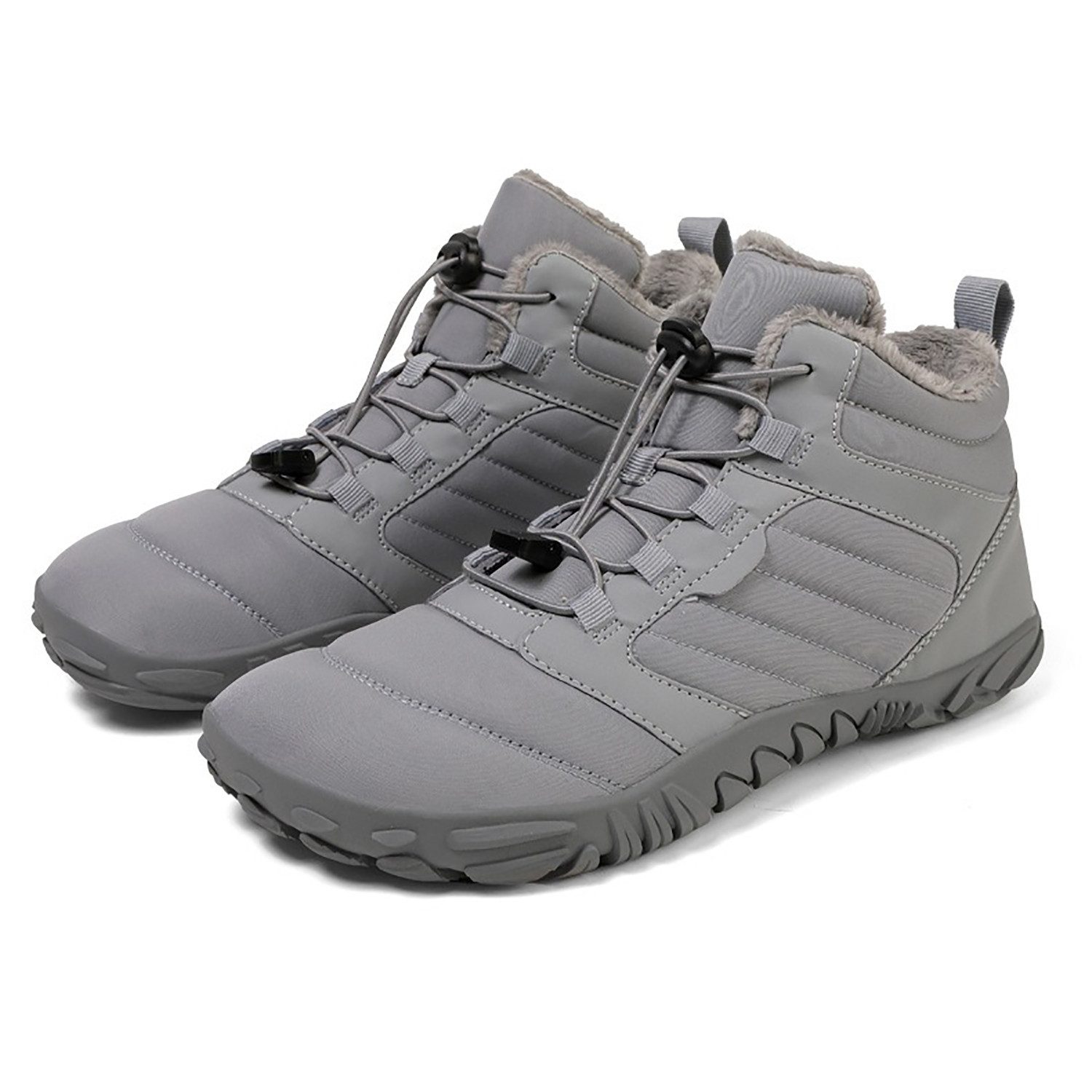 Refttenw Winter Leichte Rutschfeste Winterstiefel Warm Gefüttert Winterschuhe Barfußschuh Vegan, wasserabweisend