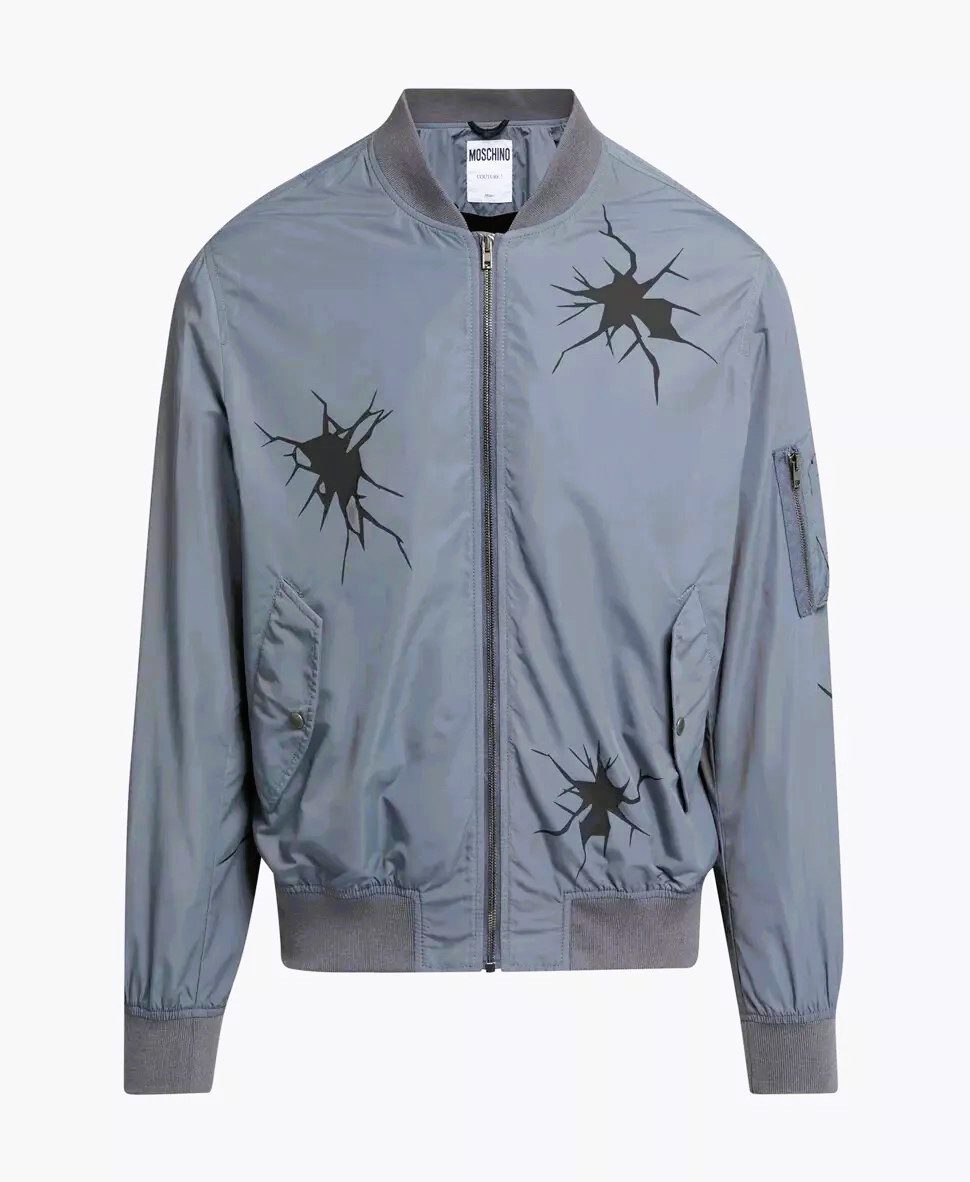 Moschino Bomberjacke Moschino Herren Jacke, MOSCHINO COUTURE Splash Herren Bomber Jacke mit Stehkragen