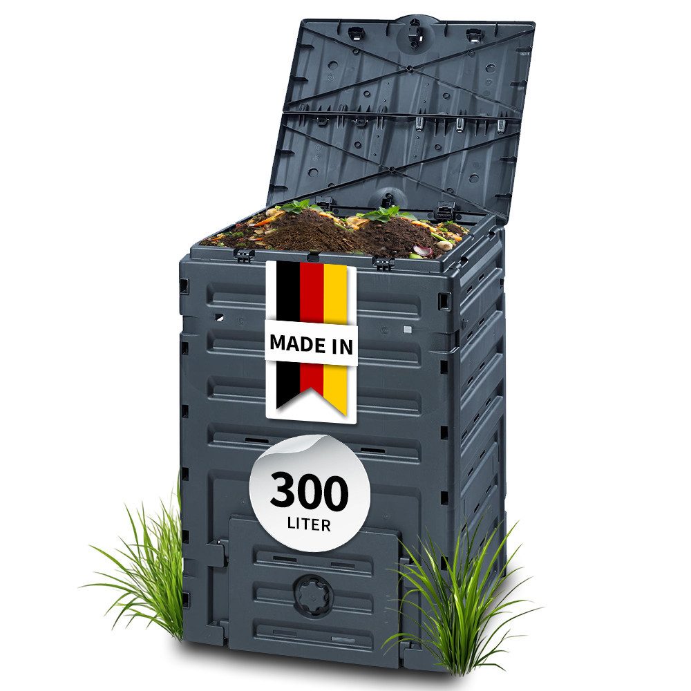 Komposter GARANTIA ECO-MASTER Kunststoff-Komposter 300 Liter schwarz
