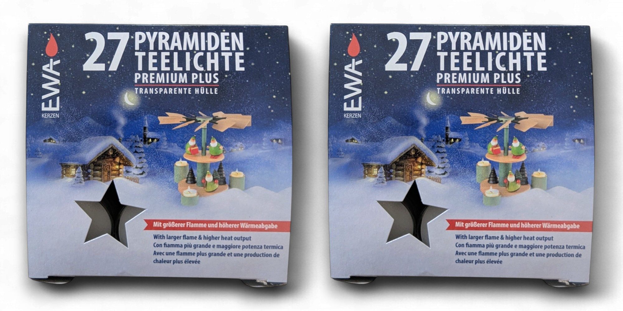 Ebersbacher Kerzenfabrik Teelicht Pyramidenteelichter Kunststoffhülle Premi günstig online kaufen