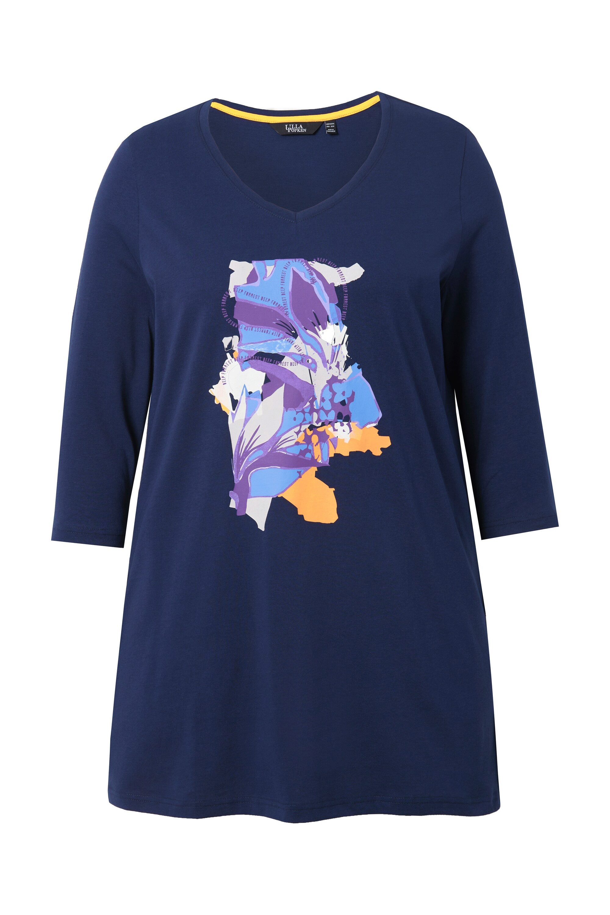 Ulla Popken Longshirt Longshirt Blüten A-Linie günstig online kaufen