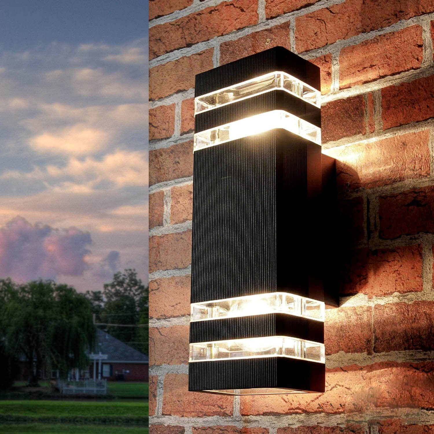 Licht-Erlebnisse Außen-Wandleuchte RIO, ohne Leuchtmittel, Moderne Wandlamp günstig online kaufen