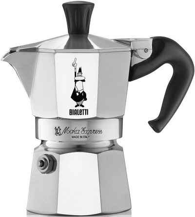 BIALETTI Espressokocher Moka Express, 0,06l Kaffeekanne, Aluminium