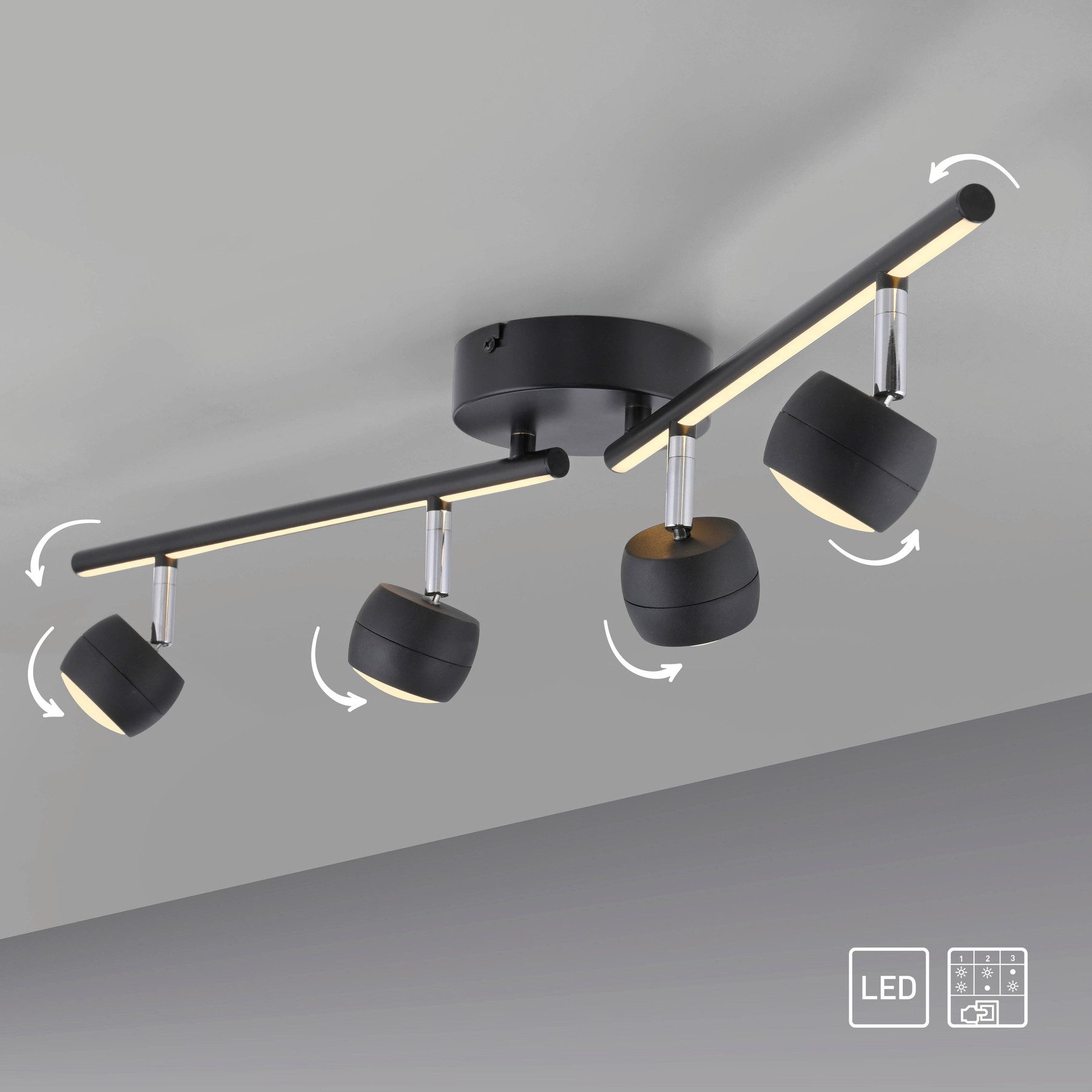 JUST LIGHT LED Deckenleuchte JUST LIGHT LED-Deckenleuchte 11402-18, 20,40W, 3000K, 2360lm