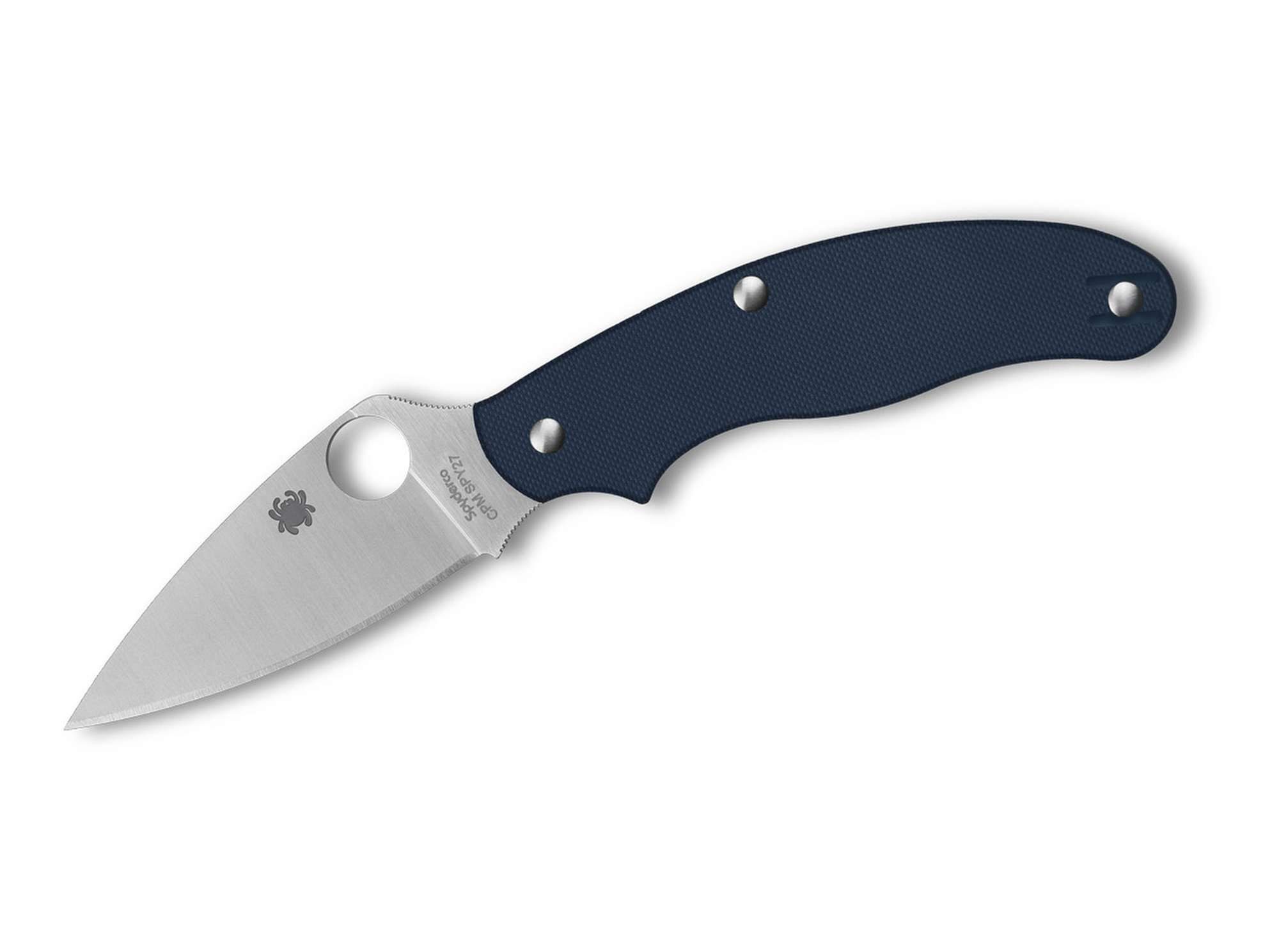 Spyderco Taschenmesser Spyderco UK Penknife Cobalt Blue G10 CPM-SPY27 PlainEdge