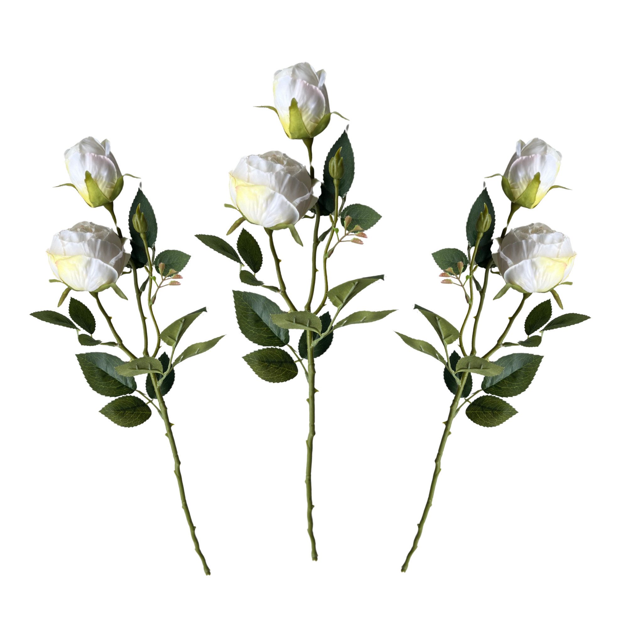 Kunstblumenstrauß Künstliche Rosen 3er Set 55cm. günstig online kaufen