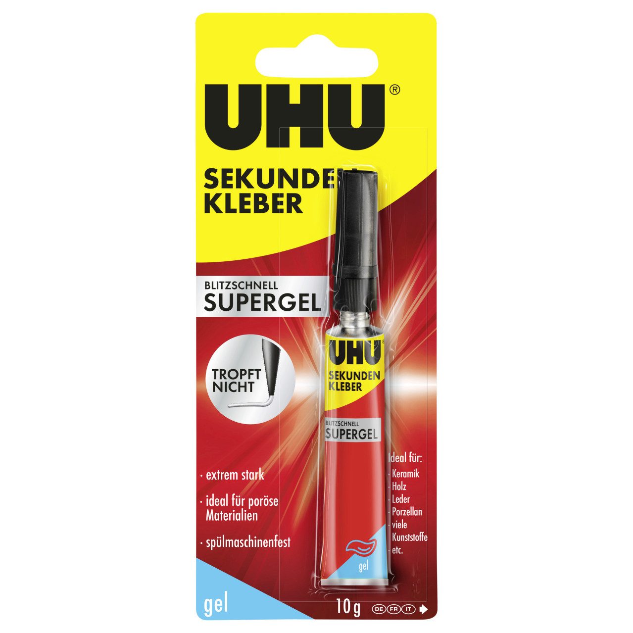 UHU Bastelkleber UHU Sekundenkleber blitzschnell Supergel 10 g