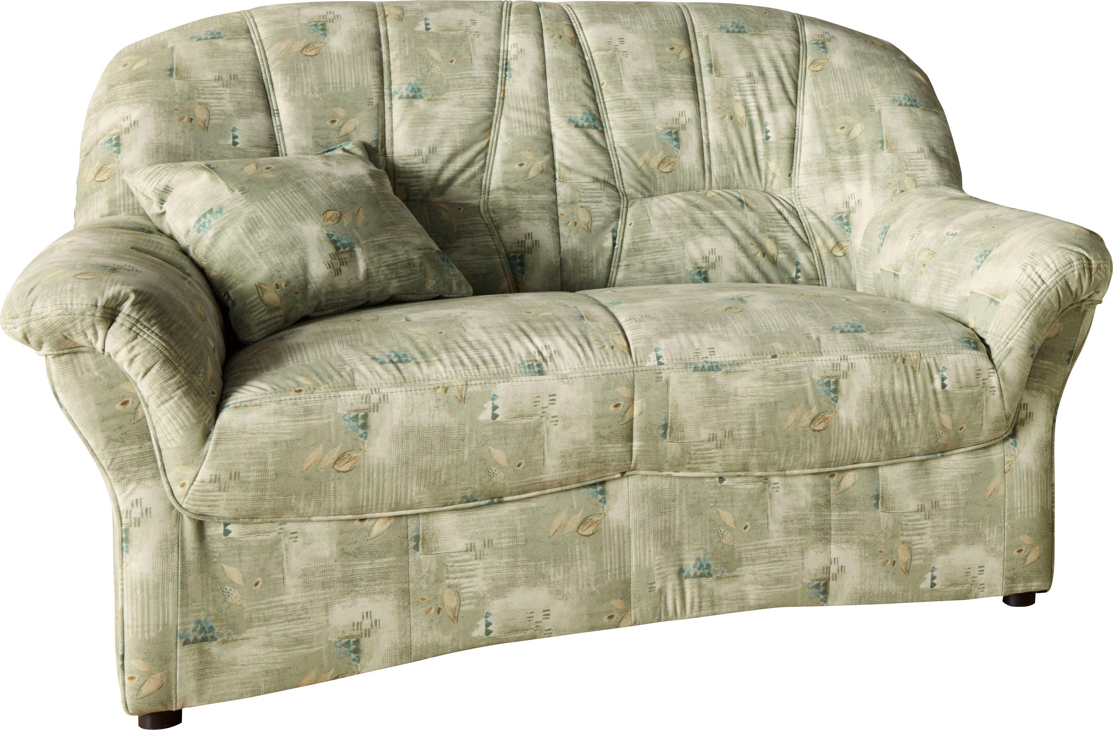 DOMO collection 2-Sitzer Bahia Couch, B/T: 153/92 cm, belastbar bis 140kg/ Sitz, mit Federkern, Microfaser MELROSE®, mocca