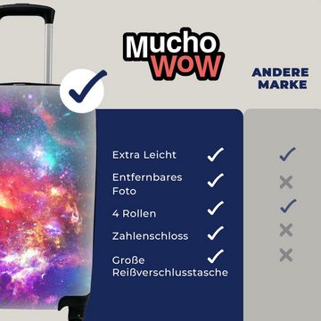 MuchoWow Handgepäckkoffer Sterne - Weltraum - Farben, 4 Rollen, Reisetasche mit rollen, Handgepäck für Ferien, Trolley, Reisekoffer