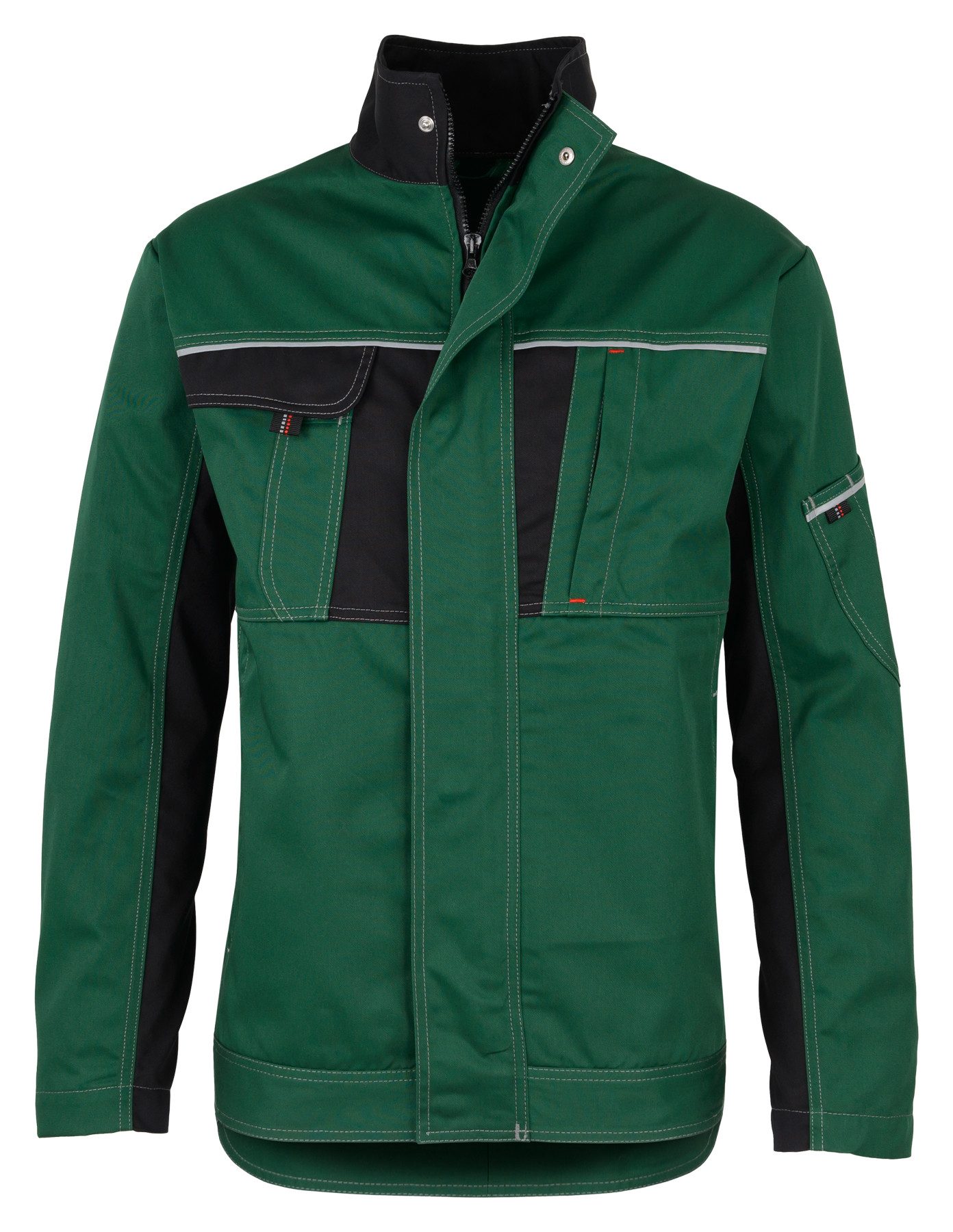 BEB Arbeitsjacke beb HANDWERK Herren Bundjacke INFLAME Polyestermix Grün/Schwarz