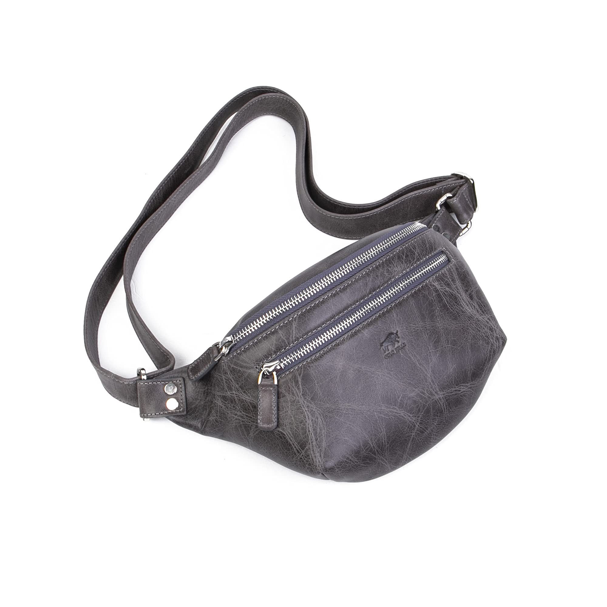 Solo Pelle Bauchtasche Bauchtasche/Brusttasche aus echtem Leder Belt Beltbag (Rose)
