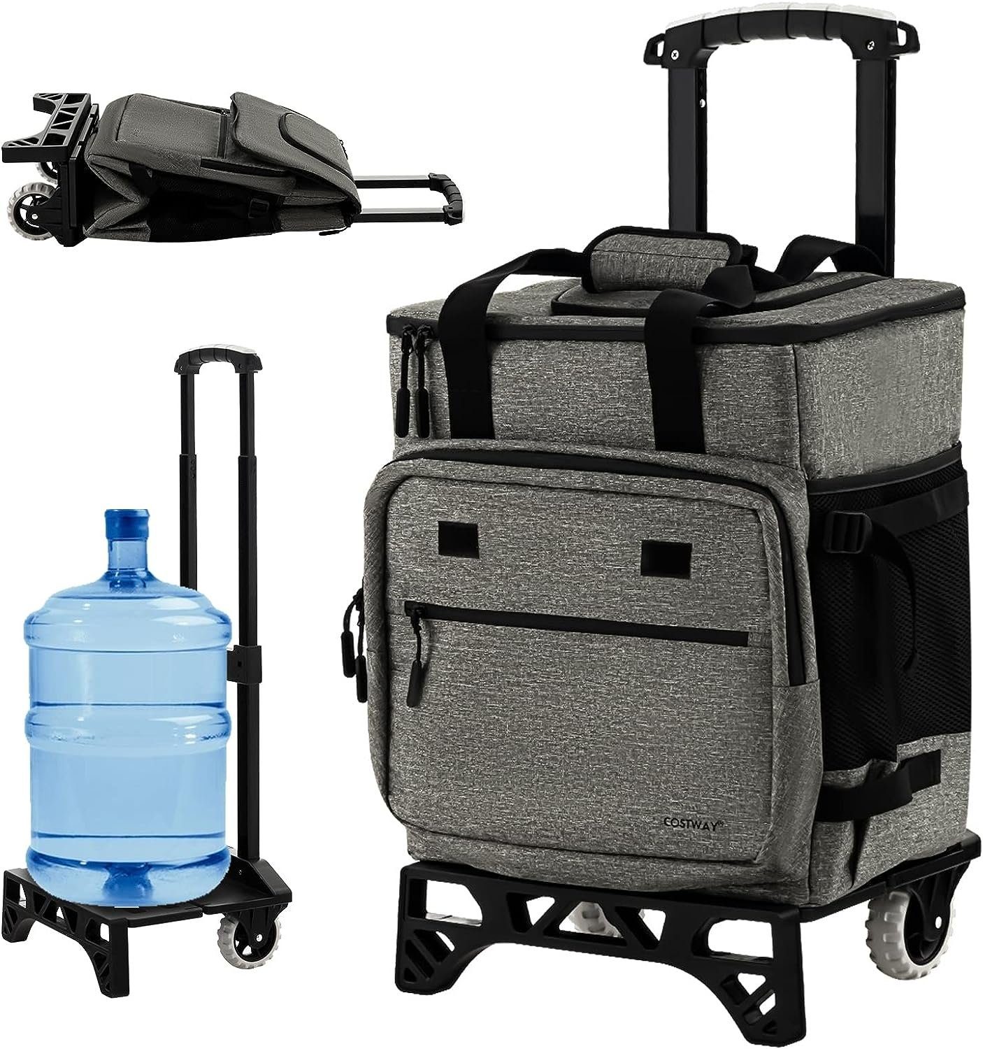 Kühltasche Mit Rädern 35 Liter - Faltbarer Transportwagen Wasserdicht