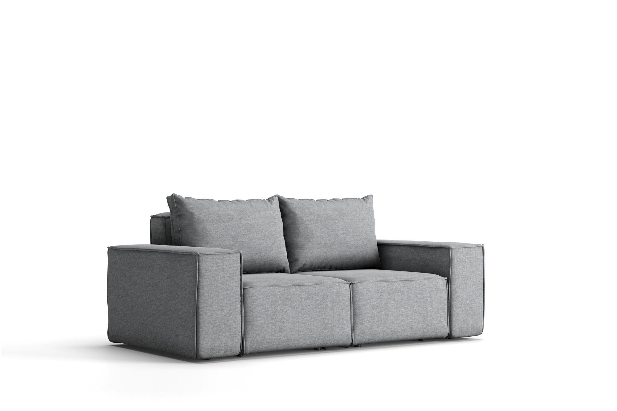 Fun Möbel Loungesofa Gartenmöbel Grau Sofa GARDENT, Stoff wetterfester 2-Sitzer NXL