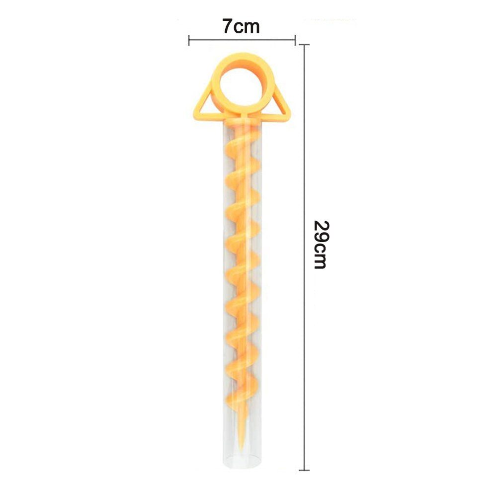 Lubgitsr Zelthering Zeltheringe - Stahl-Heringe Gewinde mit robuste Seil-Halterung, (4-St) und Gelb