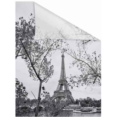 Fensterfolie Paris, LICHTBLICK ORIGINAL, blickdicht, strukturiert, selbstklebend, Sichtschutz