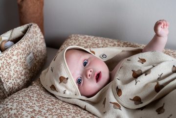 Noppies Babybademantel Badecape Printed duck baby hooded towel, 100% Baumwolle-Bio, Kapuze, Keine verschluss