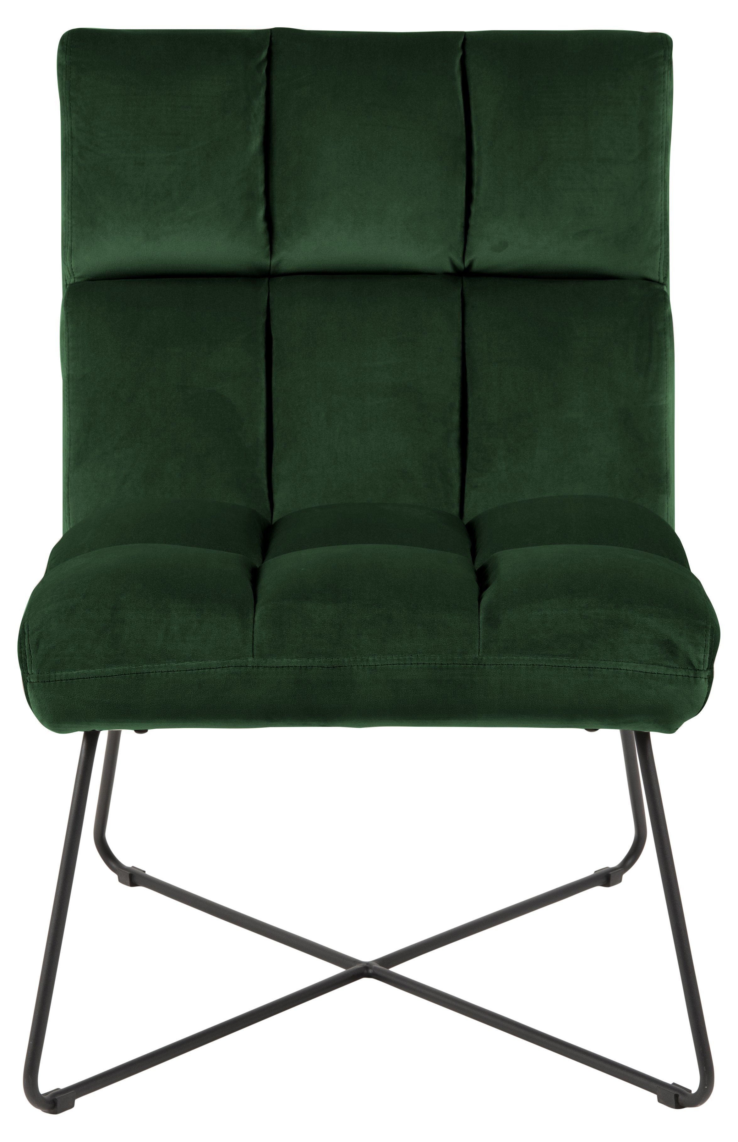 ACTONA GROUP Relaxsessel Alba Sessel, Liegestuhl Velour grün. (1-St)