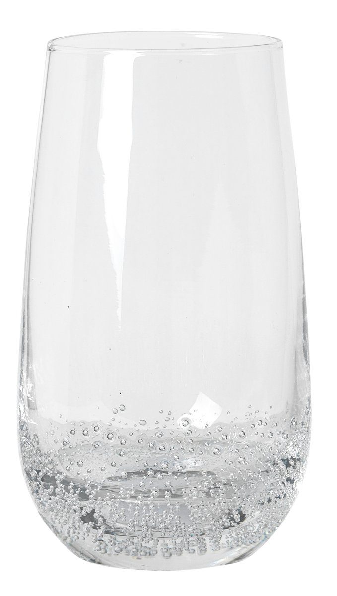 Broste Copenhagen Glas Bubble Glas clear 14,9cm, Mundgeblasenes Glas mit Blasen, Bubble Glas