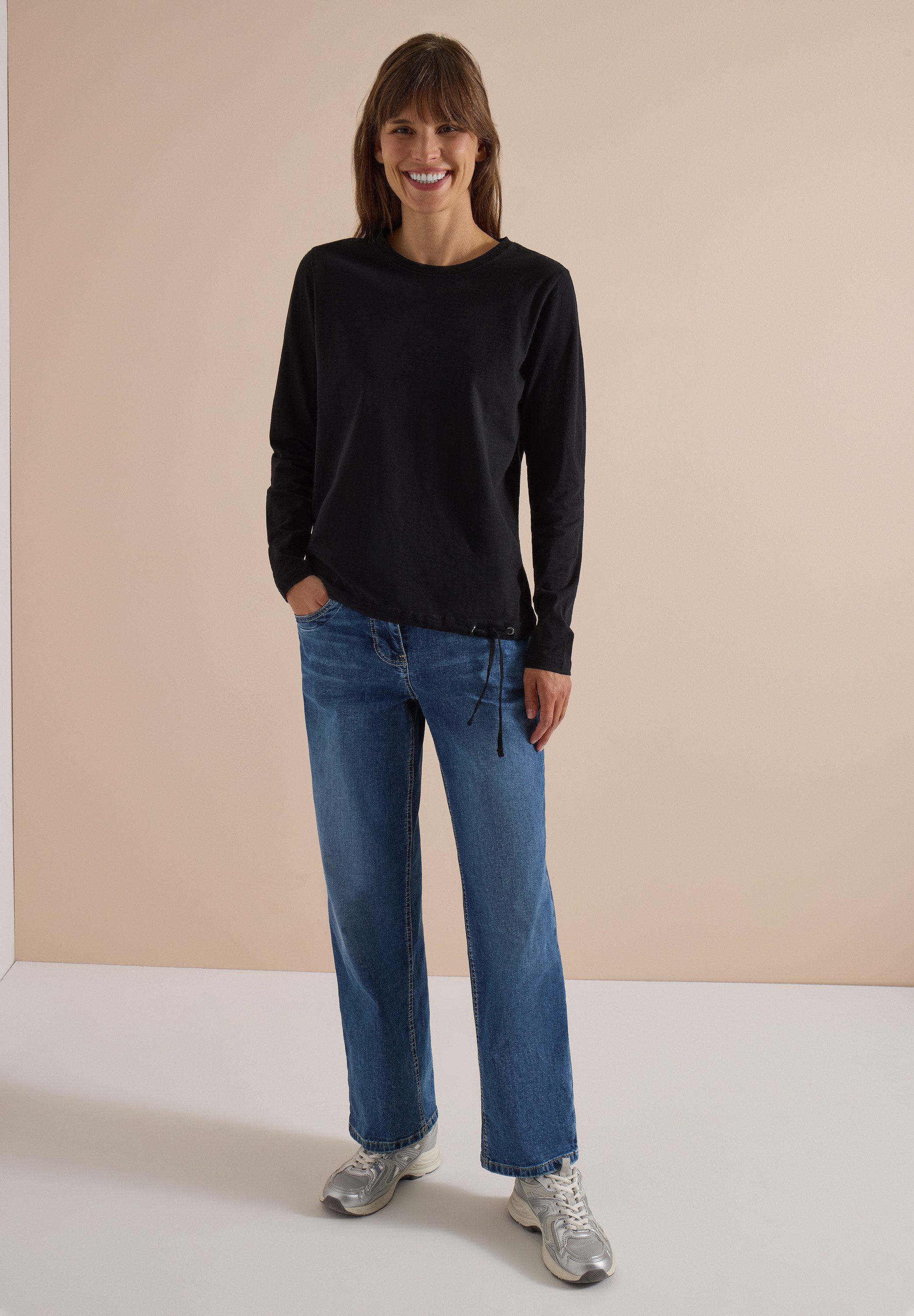 CECIL Langarmshirt aus reiner Baumwolle – Bild 3 von 5