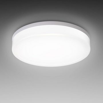 B.K.Licht Deckenleuchte LED Deckenlampe IP54 13W 4.000K Bad Ø22cm - BKL1171, LED fest integriert, Neutralweiß, spritzwassergeschützt Badezimmerlampe Badleuchte