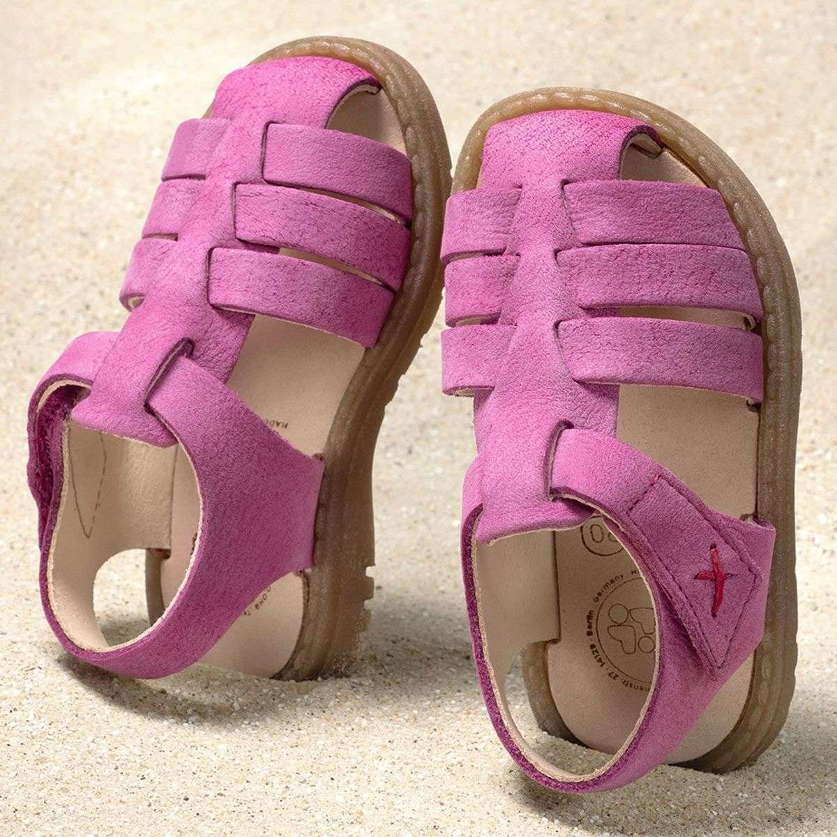 Unisex Sandale Allergikerfreundliche Kinder Kinderschuhe Fiesta, Pink POLOLO Kinderscchuhe