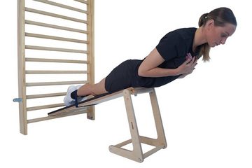 pedalo® Sprossenwand Sprossenwand Schrägbrett, Einhängebrett für Fitness, Therapie, Praxen, (Universell passend an Sprossenwände), Polster abnehmbar, Kompatibel mit Pedalo Mini-Dips